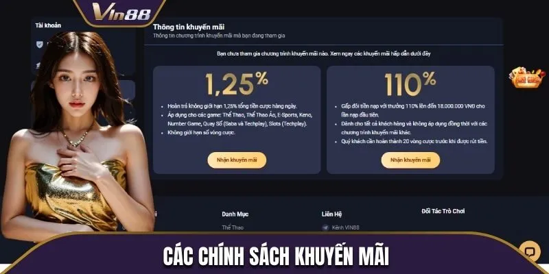 Các chính sách khuyến mãi