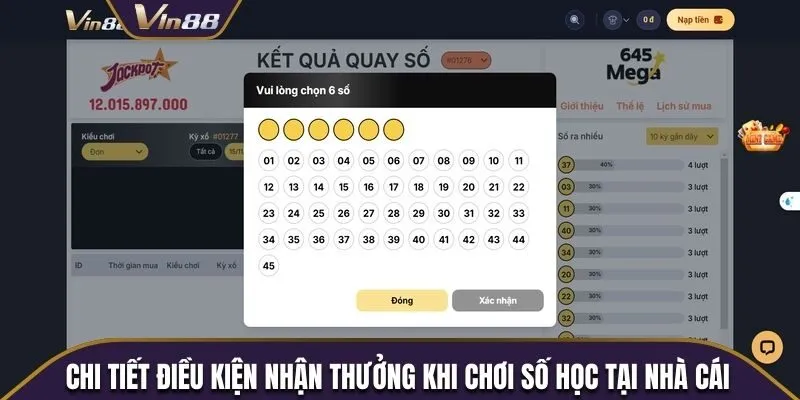 Chi tiết điều kiện nhận thưởng khi chơi số học tại nhà cái